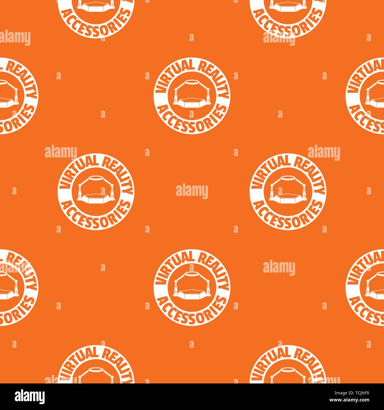 Vr arena pattern vector orange Stock Vector