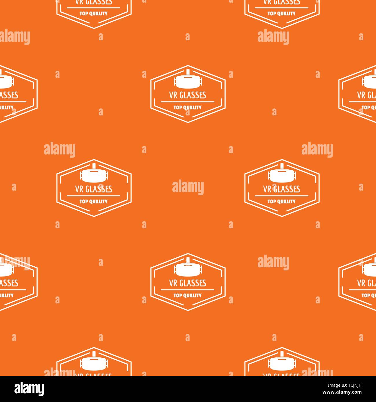 Vr glasses pattern vector orange Stock Vector