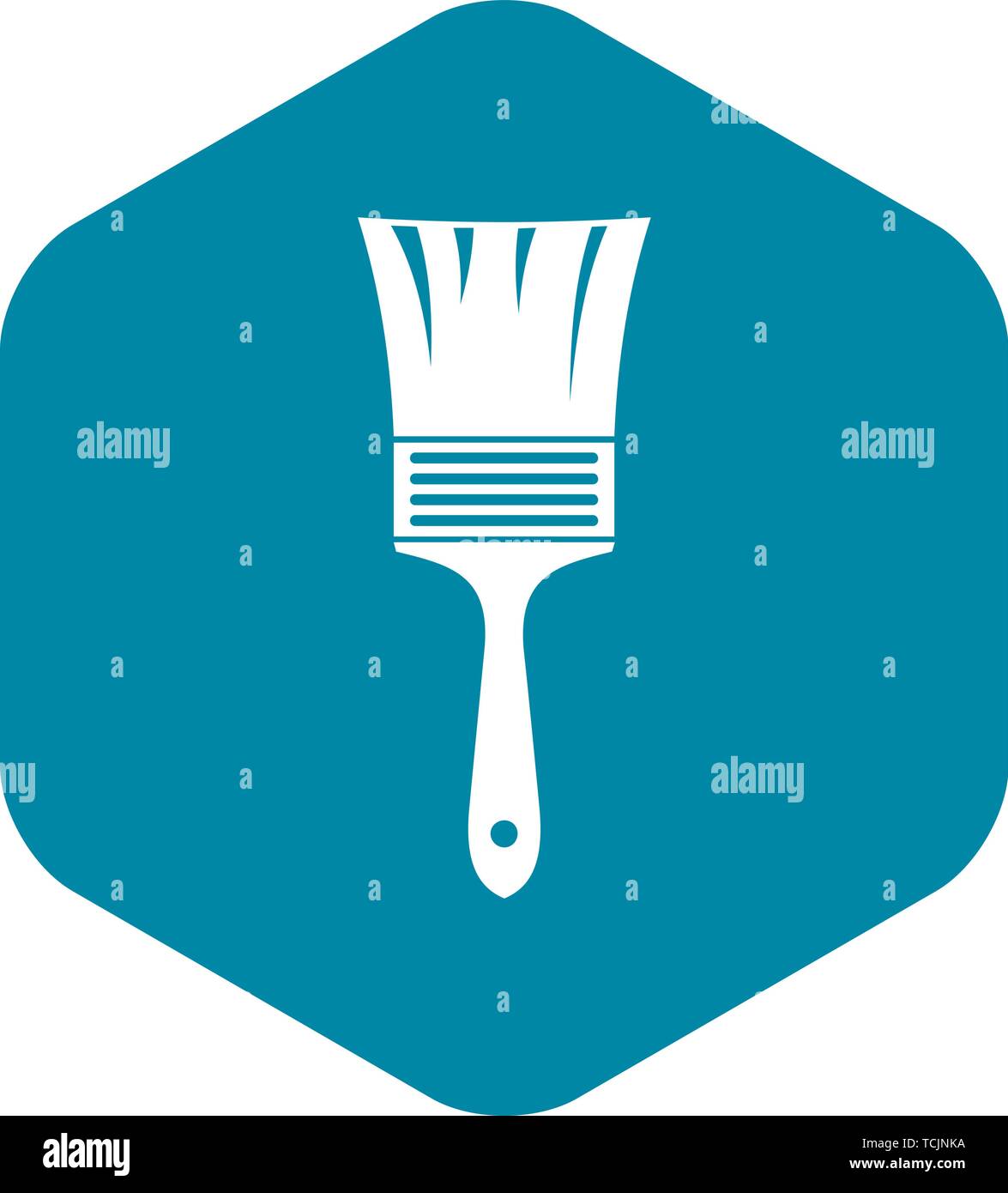 Paint brush icon, simple style Stock Vector Image & Art - Alamy