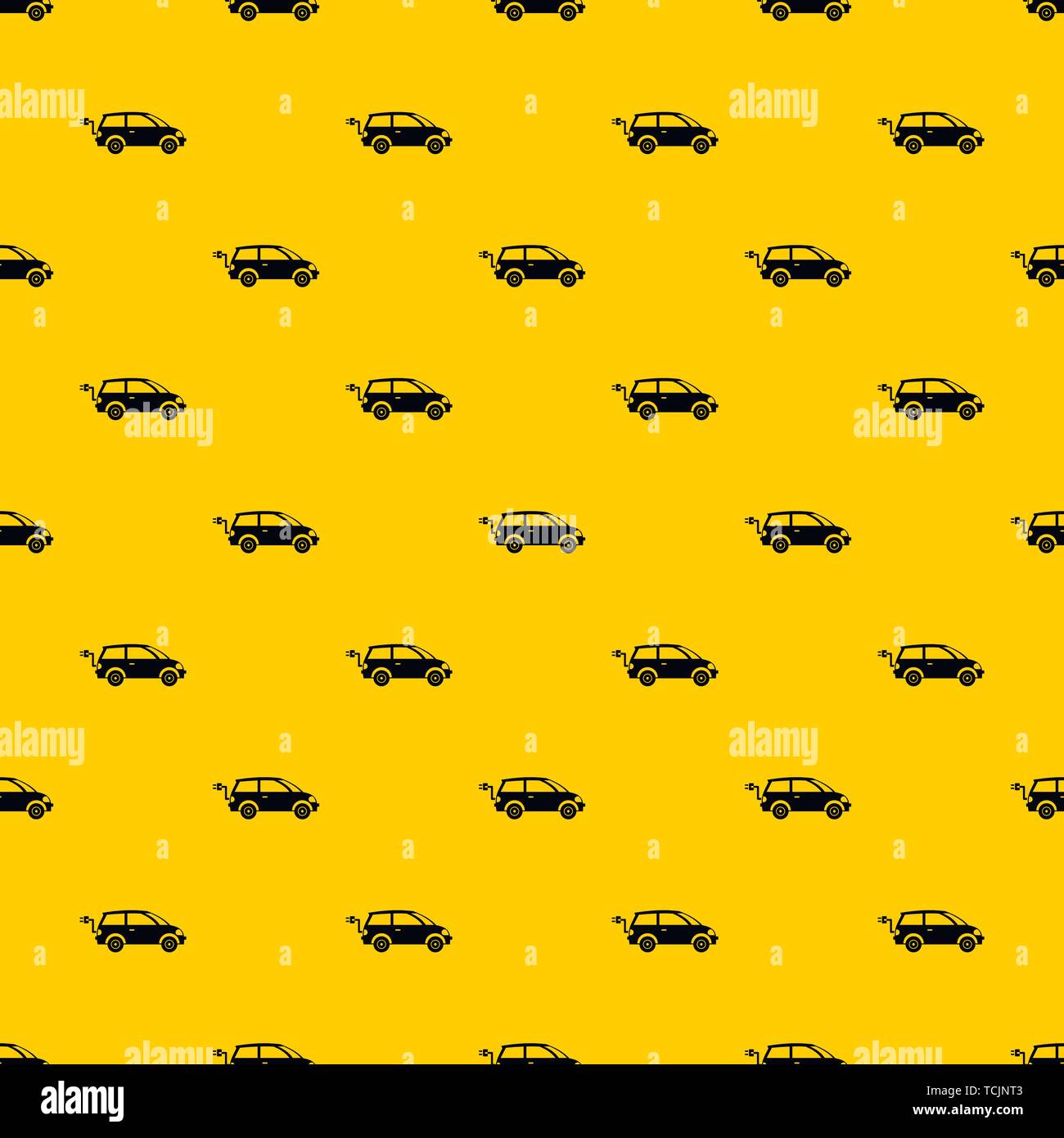 Electric car pattern vector Stock Vector