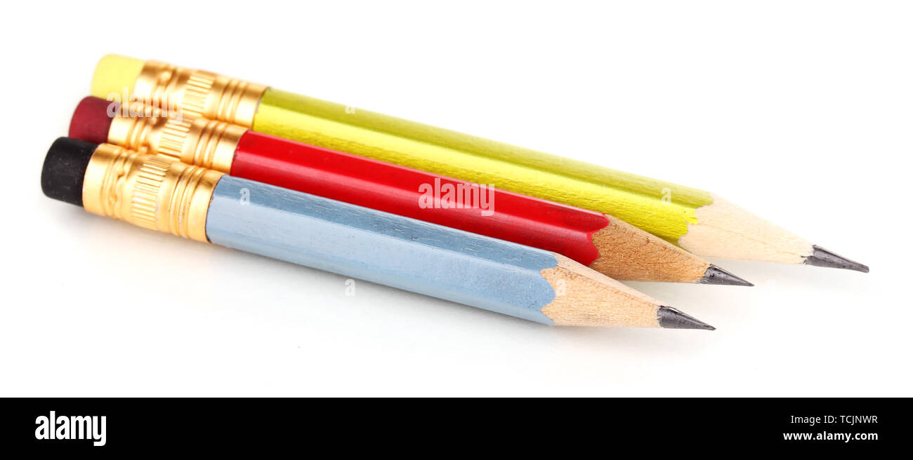 Lead pencils isolated on white Stock Photo Alamy