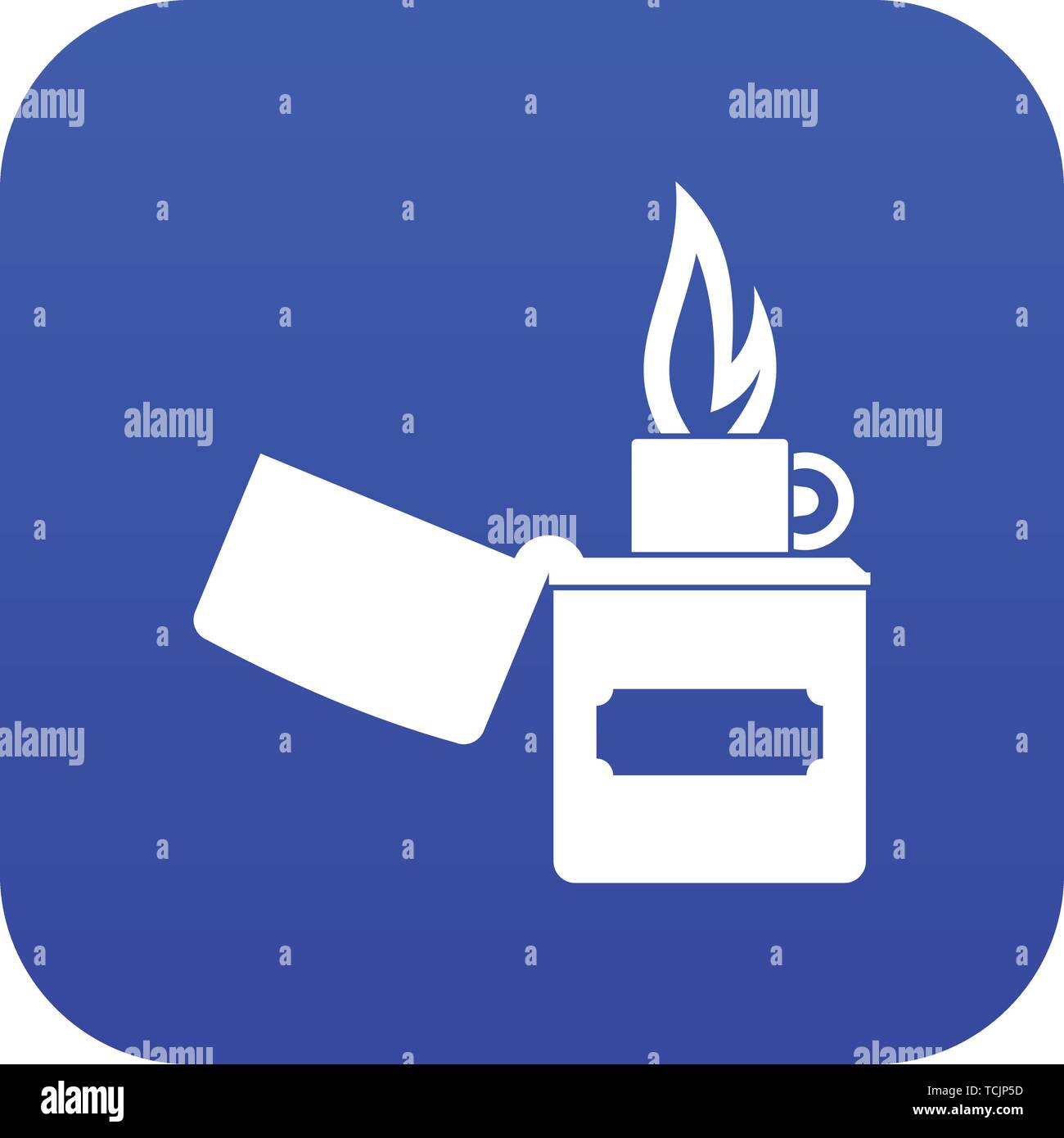 Lighter icon digital blue Stock Vector