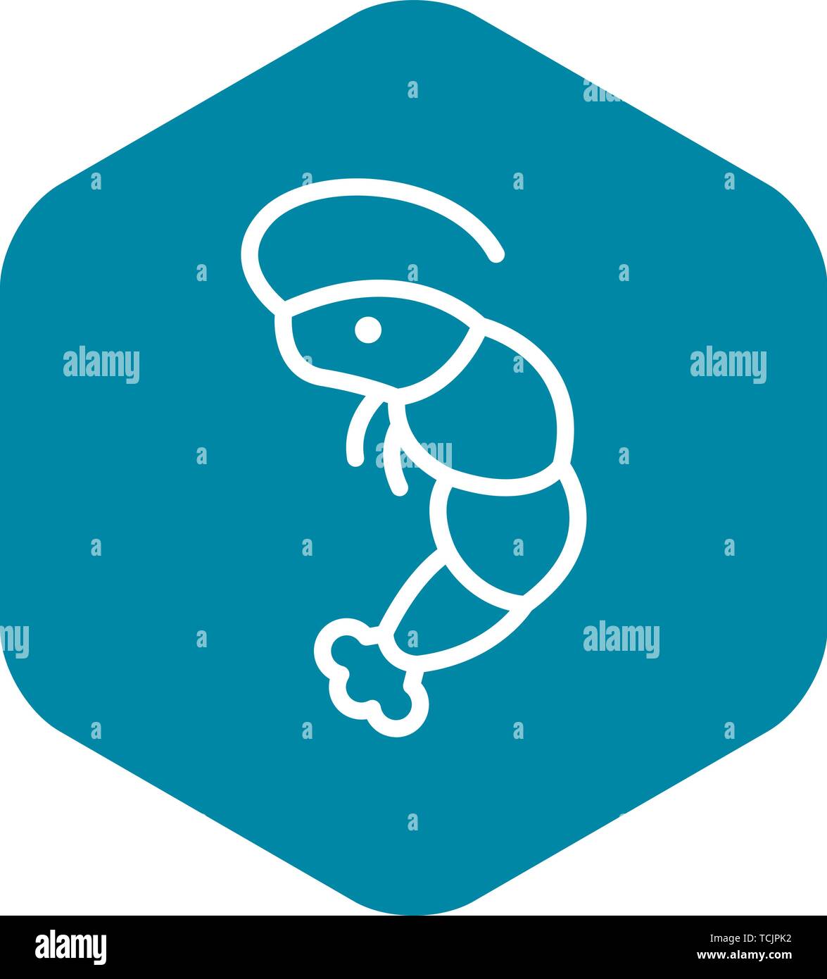 Shrimp icon, outline style Stock Vector Image & Art - Alamy