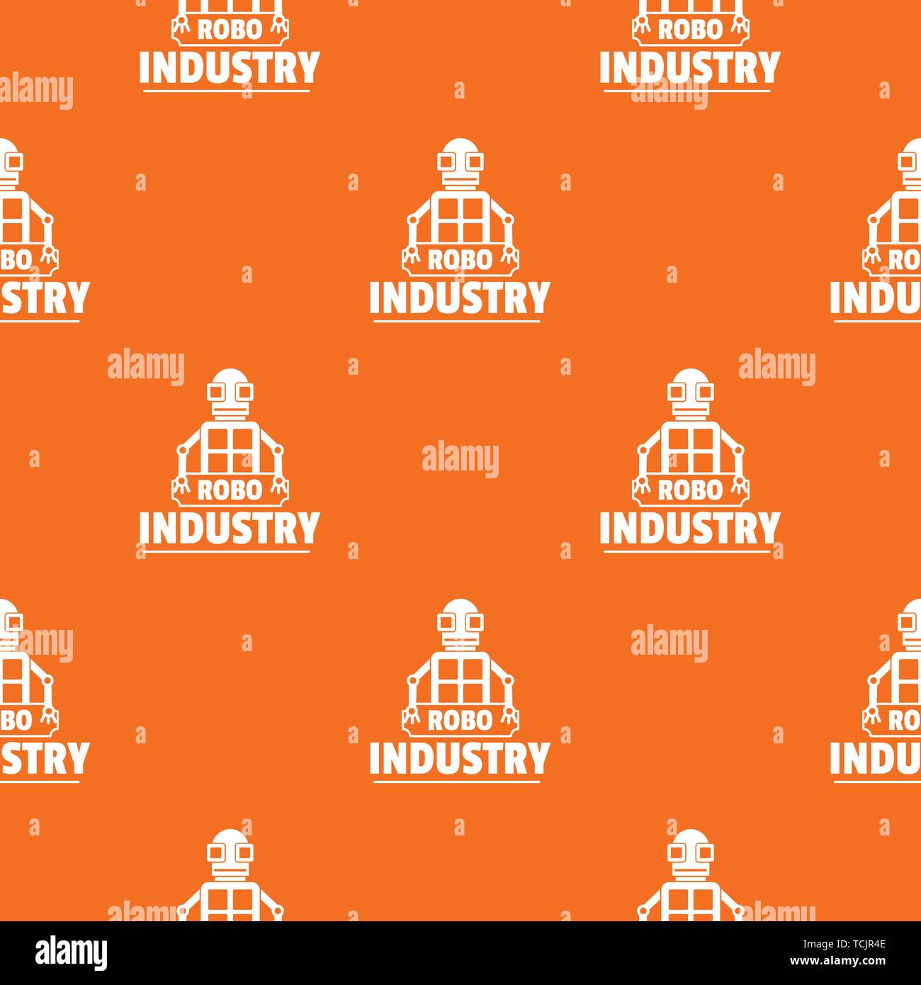 Robot futuristic pattern vector orange Stock Vector Image & Art - Alamy
