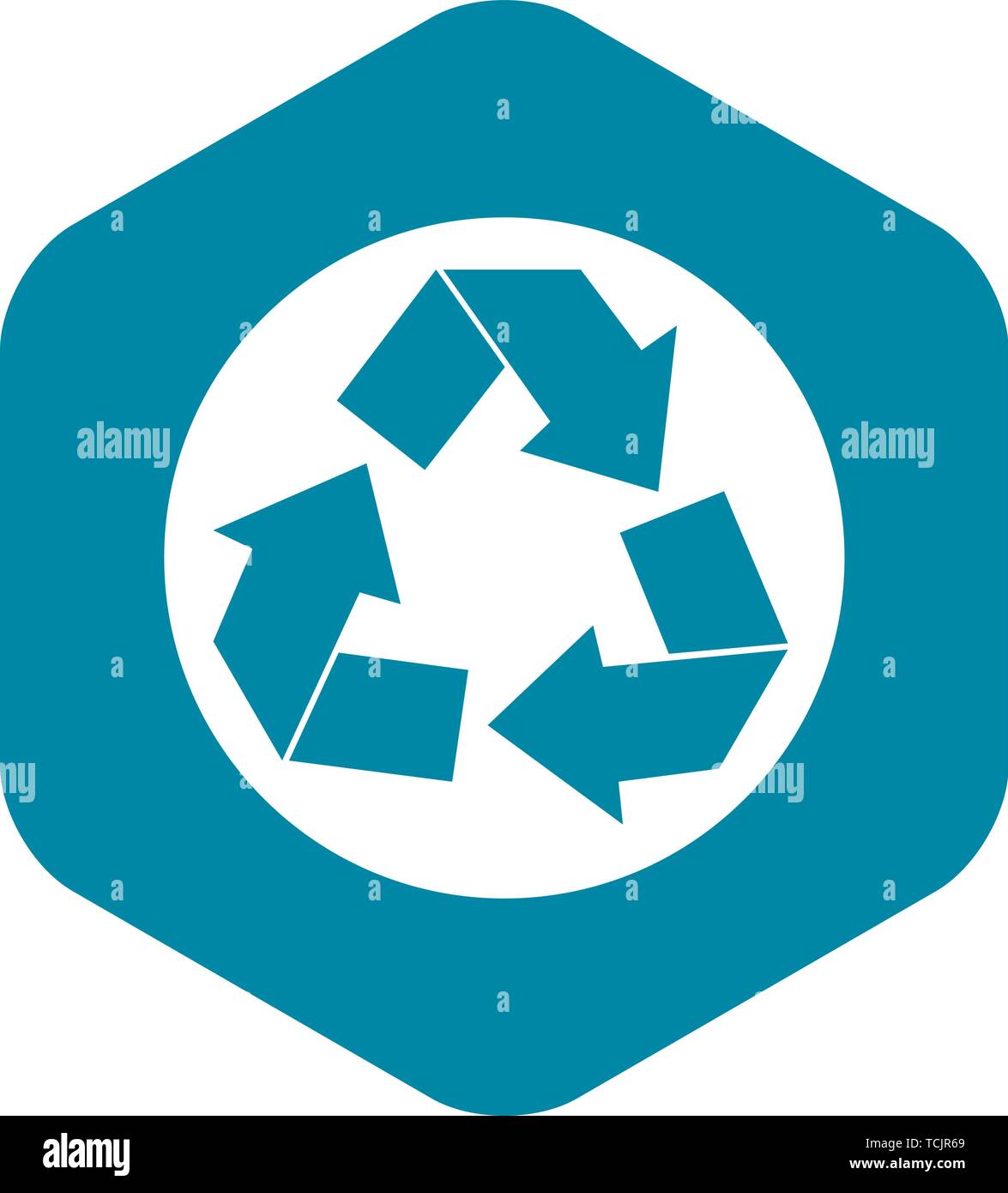 Recycle sign icon, simple style Stock Vector Image & Art - Alamy