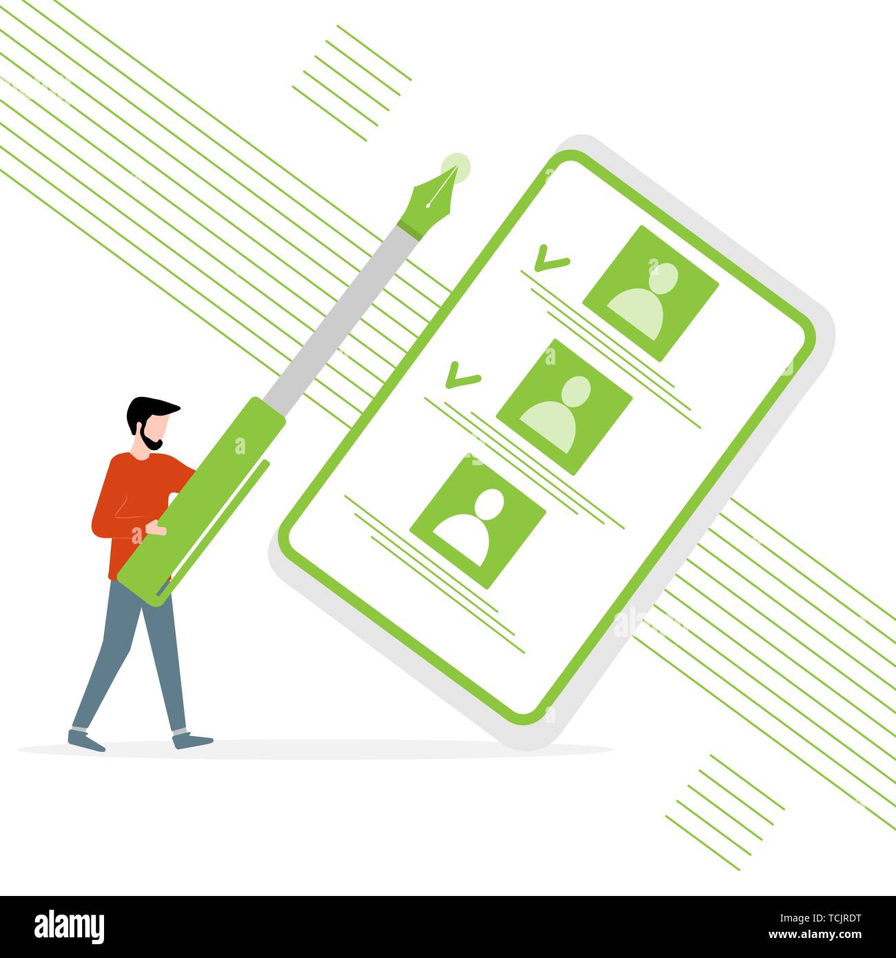 Vector Illustration With Staff Recruitment Hiring Employees