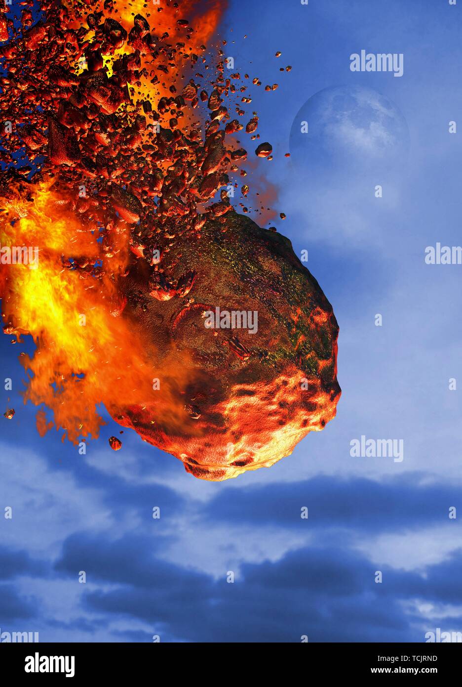 Meteor disintegrating, illustration Stock Photo - Alamy