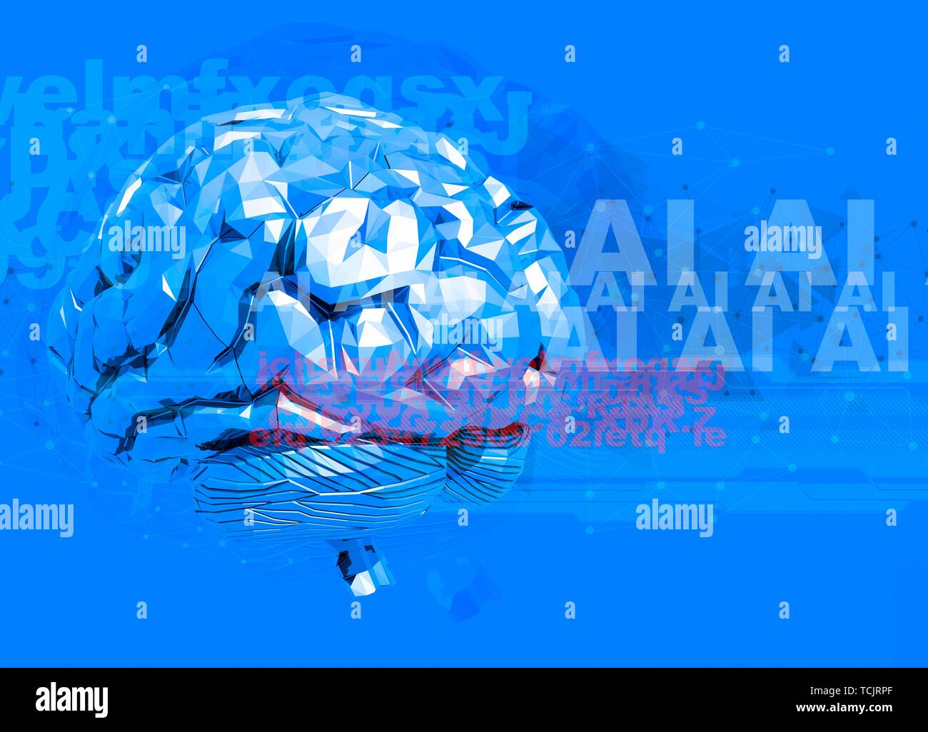 Human brain and AI, illustration Stock Photo - Alamy