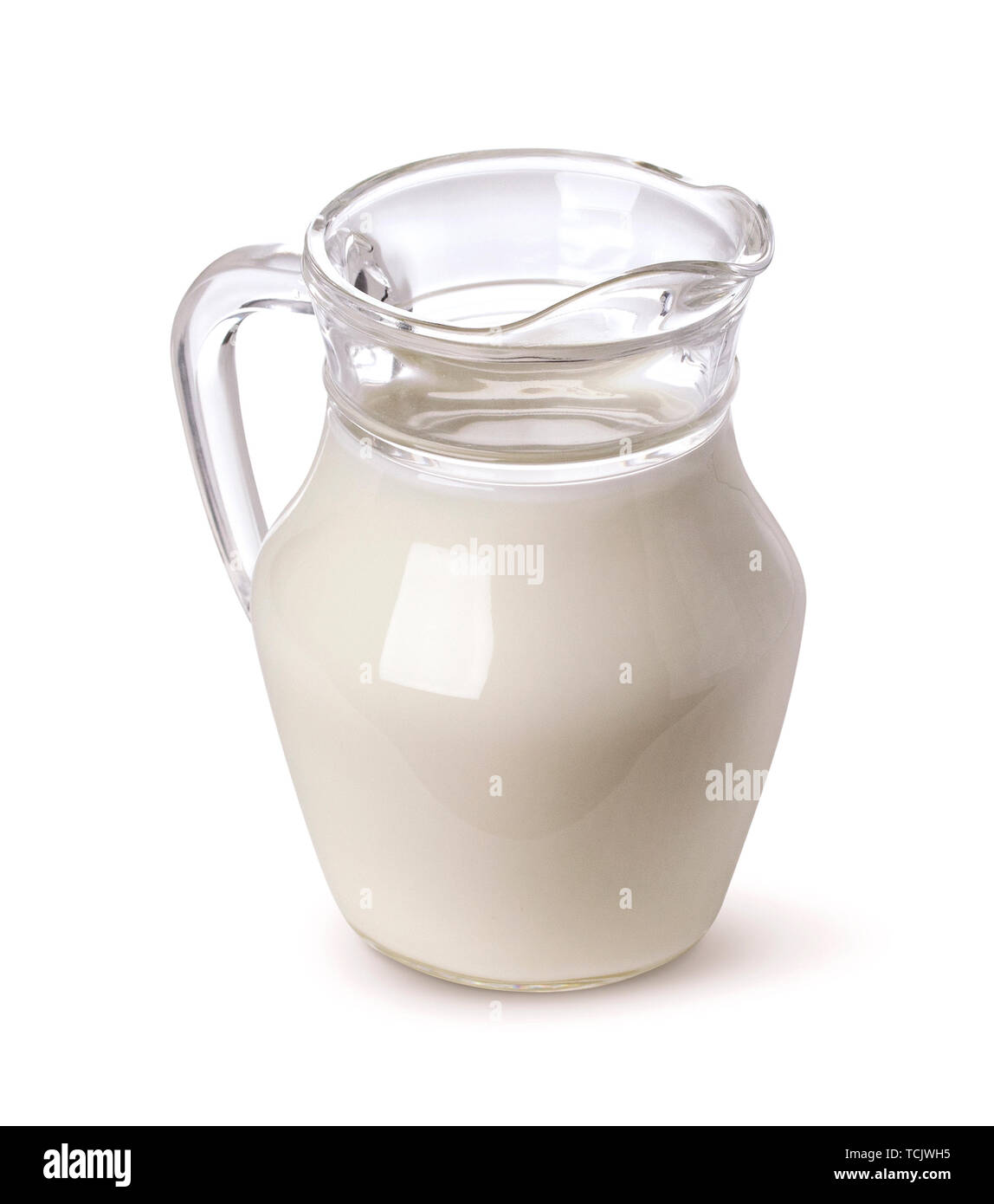 Jug of milk isolated on white background Stock Photo
