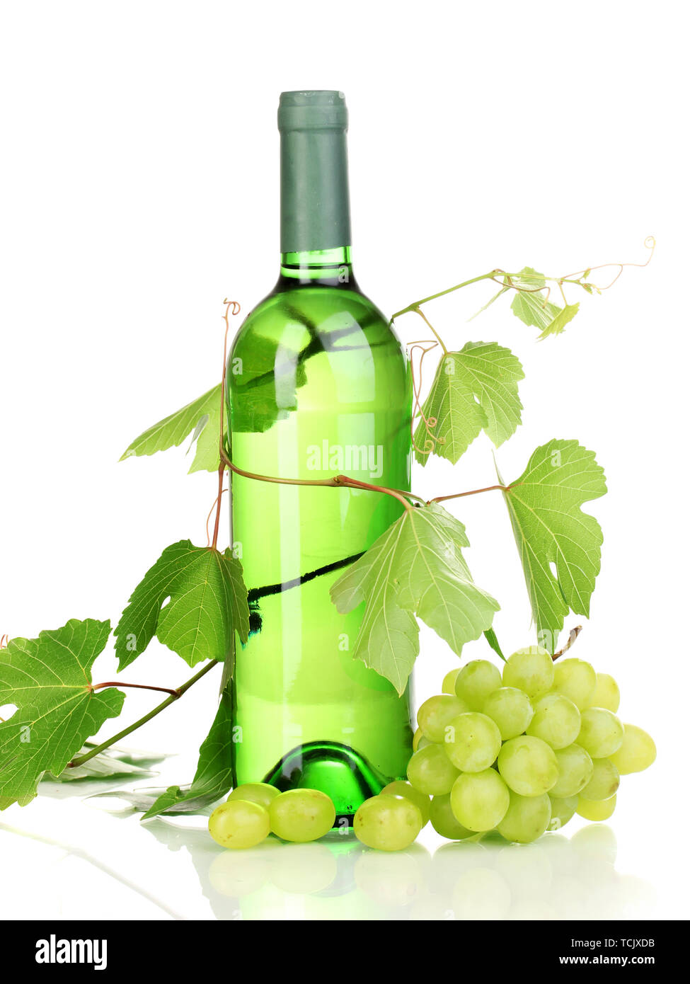 Bottle of great wine isolated on white Stock Photo Alamy