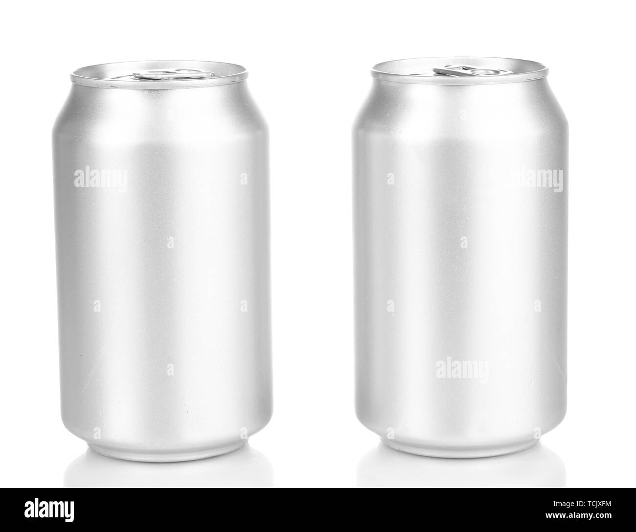 aluminum cans isolated on white Stock Photo Alamy