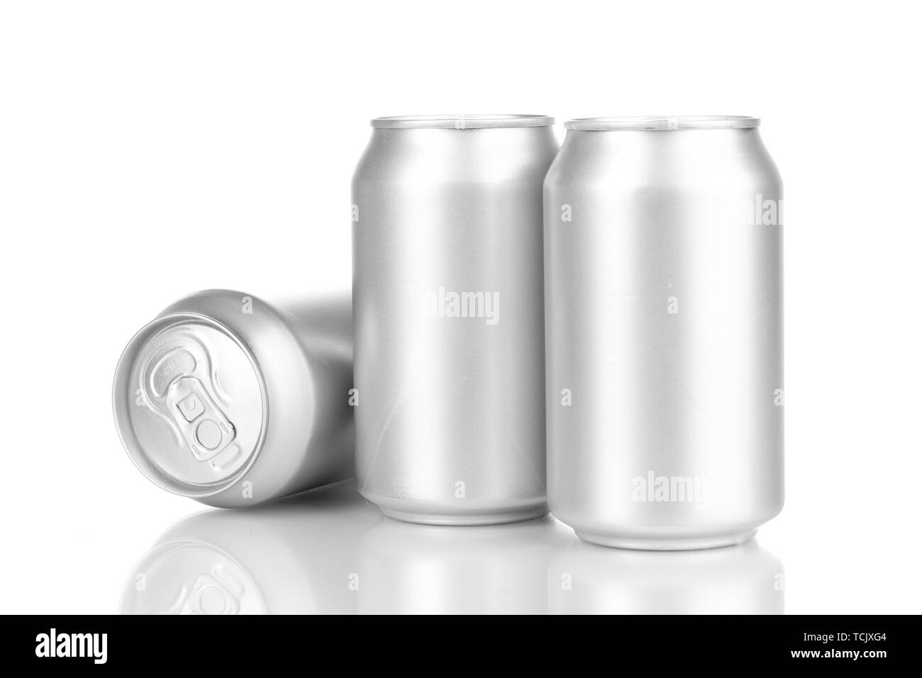 aluminum cans isolated on white Stock Photo Alamy