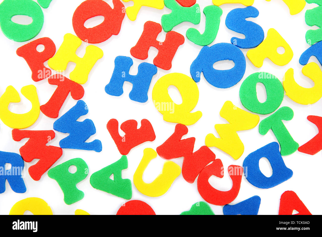 background of English letters Stock Photo