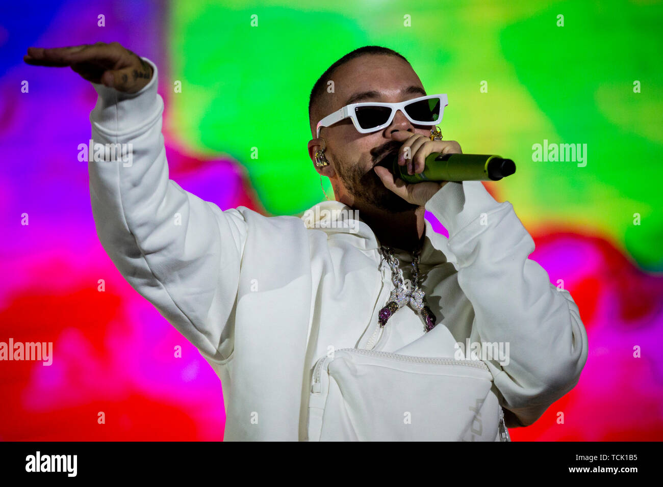 The Colombian reggaeton singer, J Balvin (José Álvaro Osorio Balvin