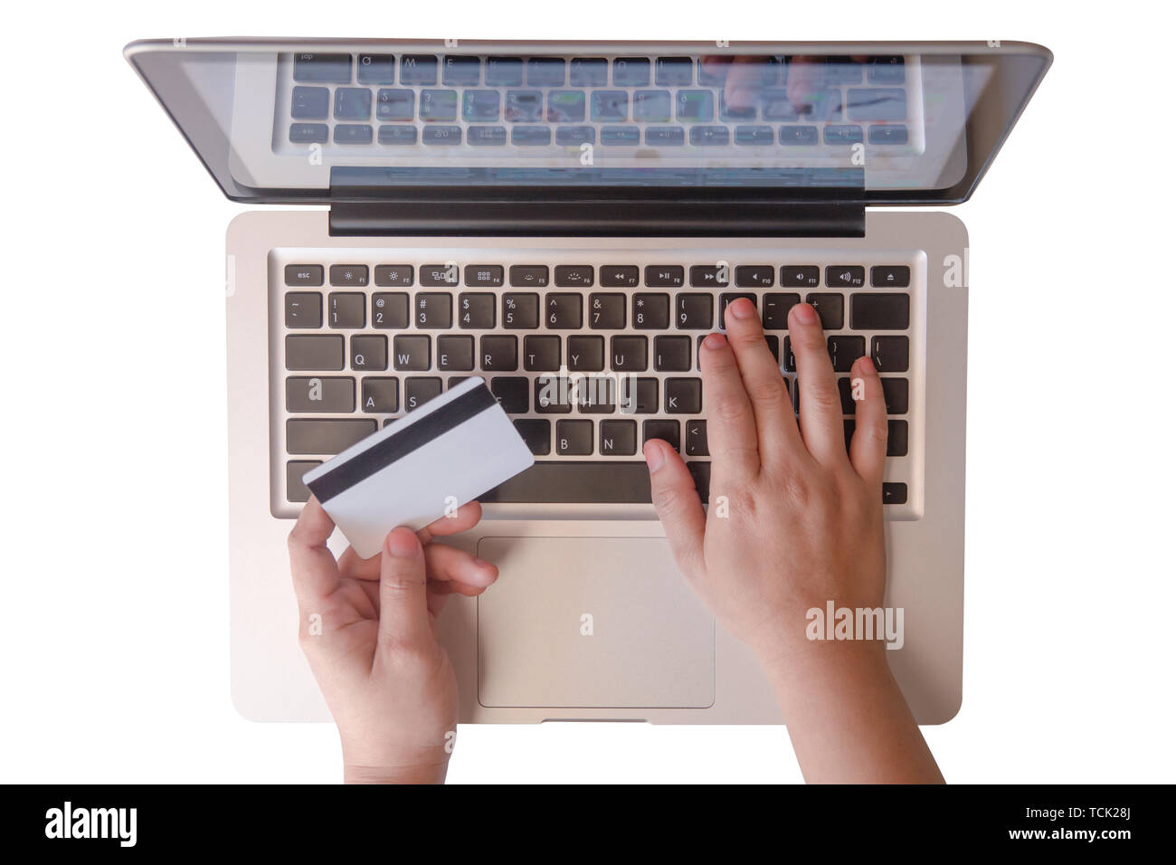 Person making online payment Cut Out Stock Images Pictures Alamy