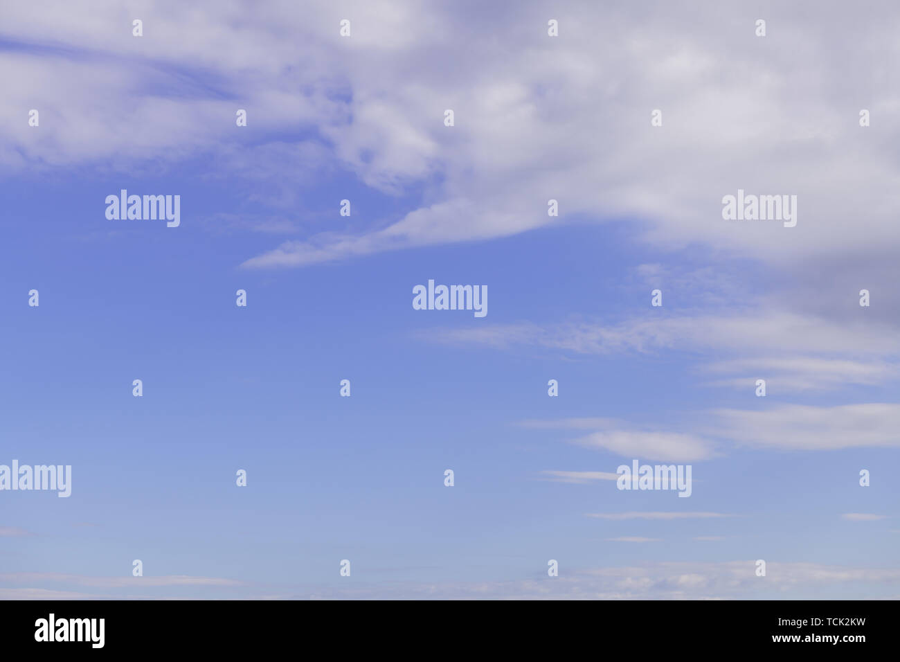 Summer blue sky with soft white clouds background Stock Photo - Alamy