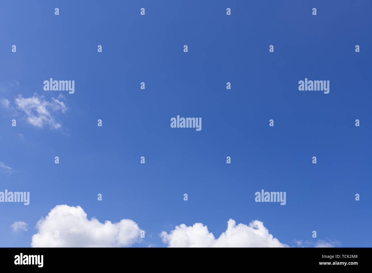 Summer blue sky with soft white clouds background Stock Photo - Alamy