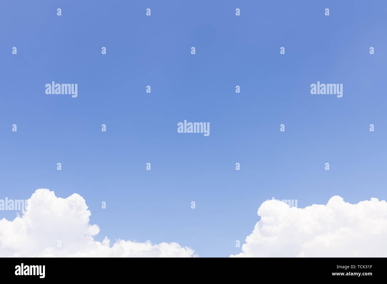 Summer blue sky with soft white clouds background Stock Photo - Alamy