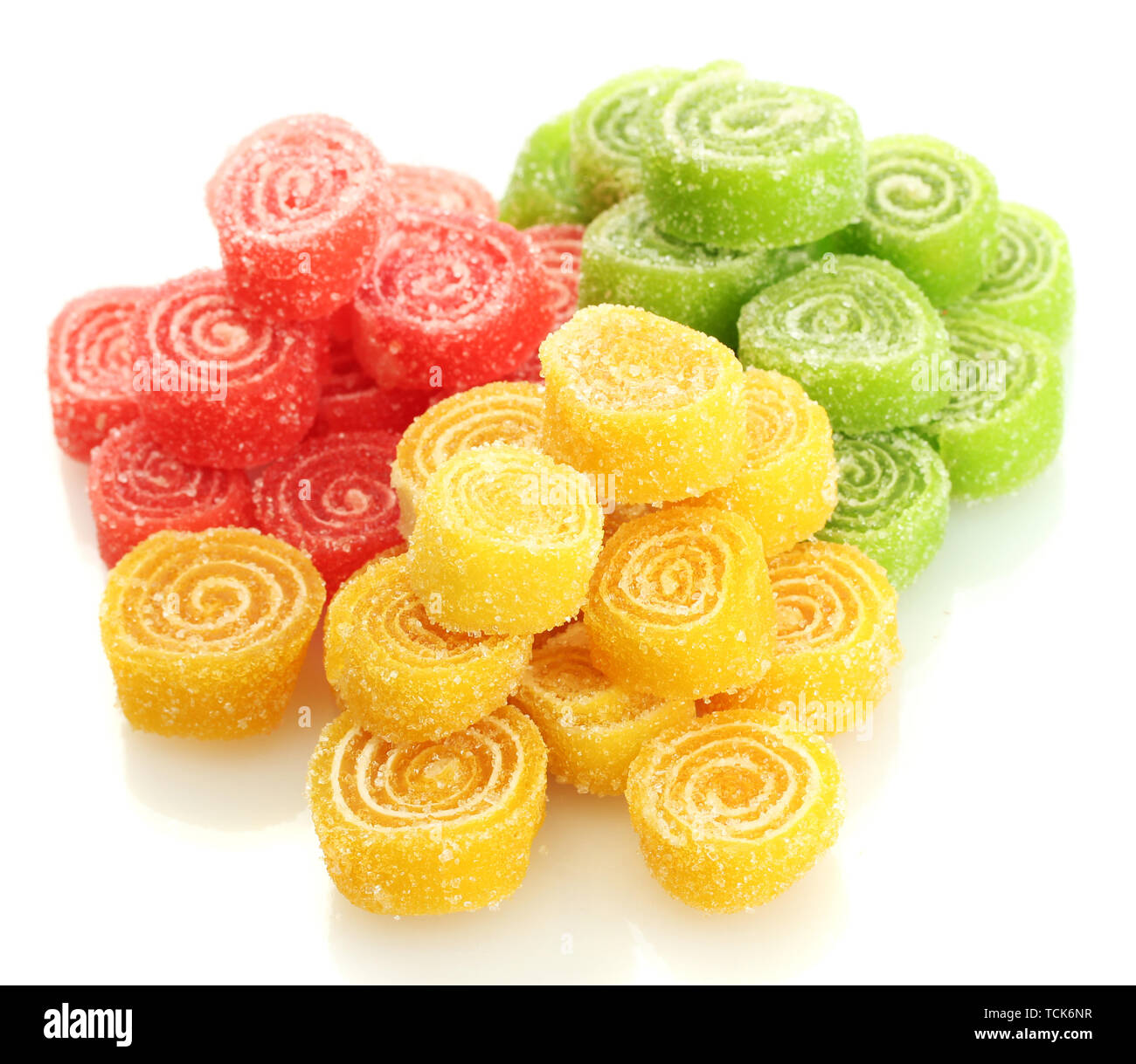 sweet jelly candies isolated on white Stock Photo - Alamy