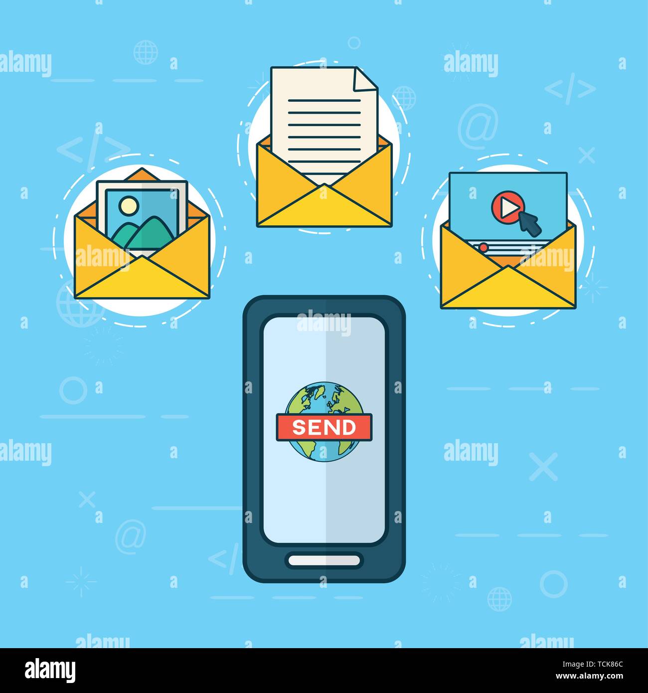 Sending photo Stock Vector Images - Alamy