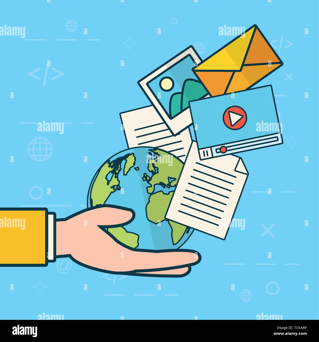 send email related Stock Vector