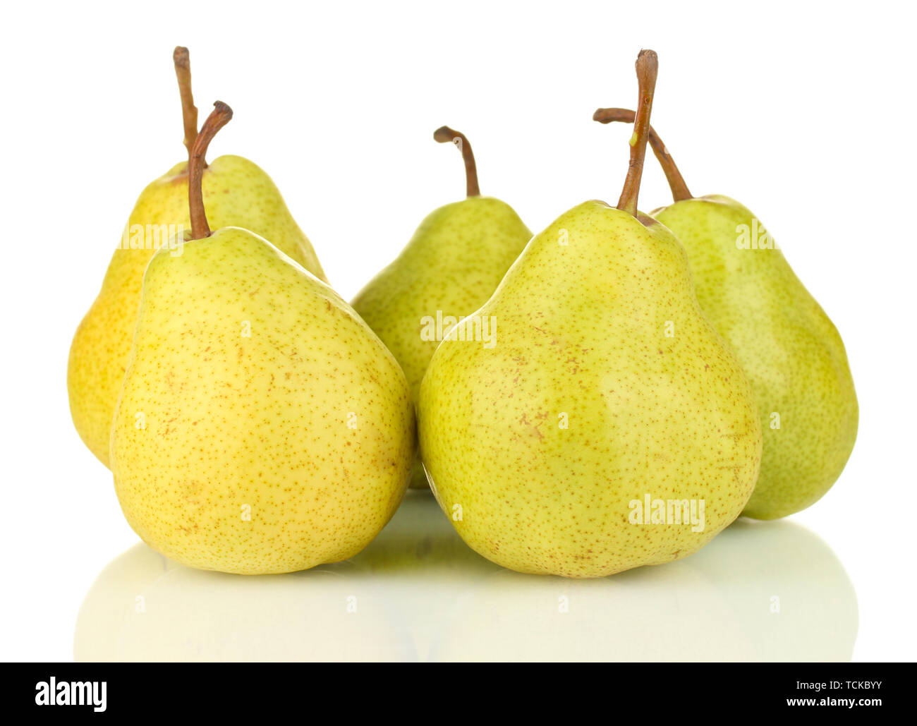 Ripe pears isolated on white Stock Photo - Alamy