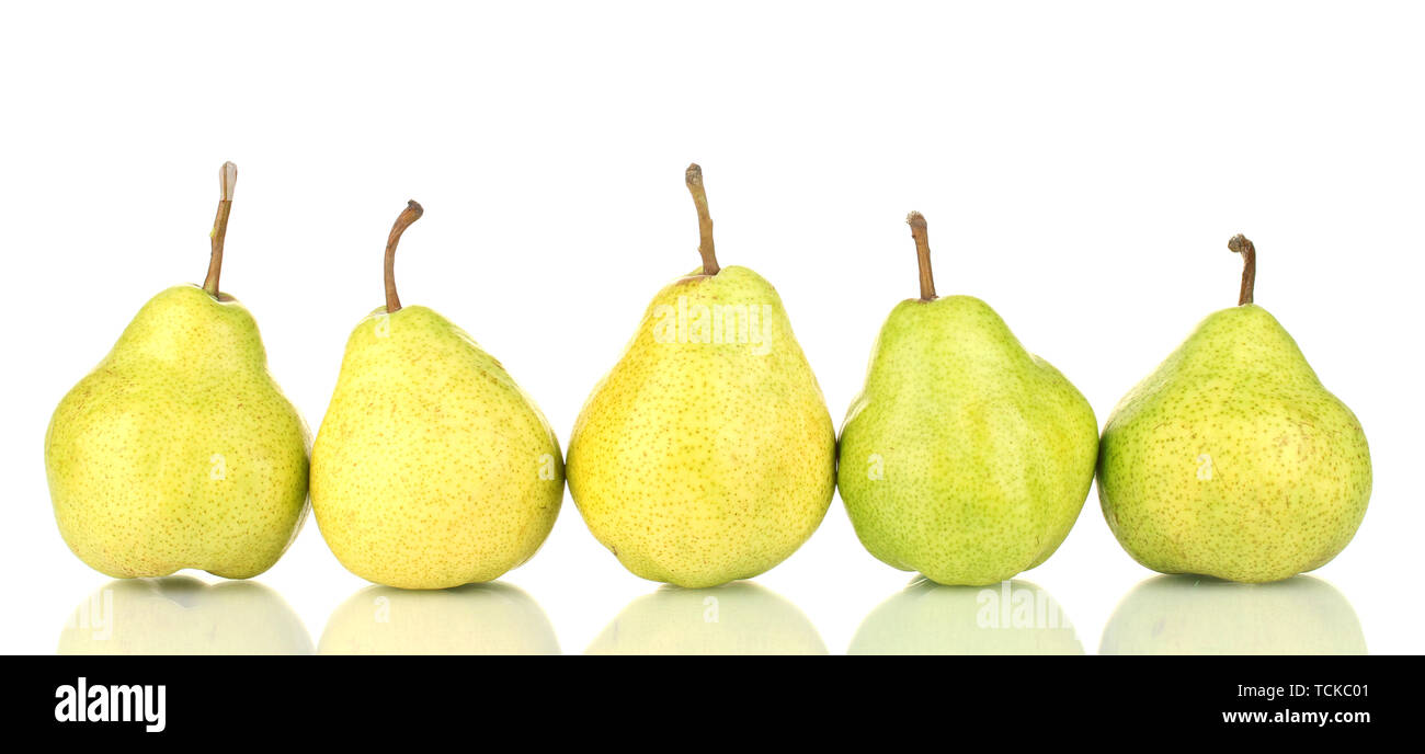 Ripe pears isolated on white Stock Photo - Alamy