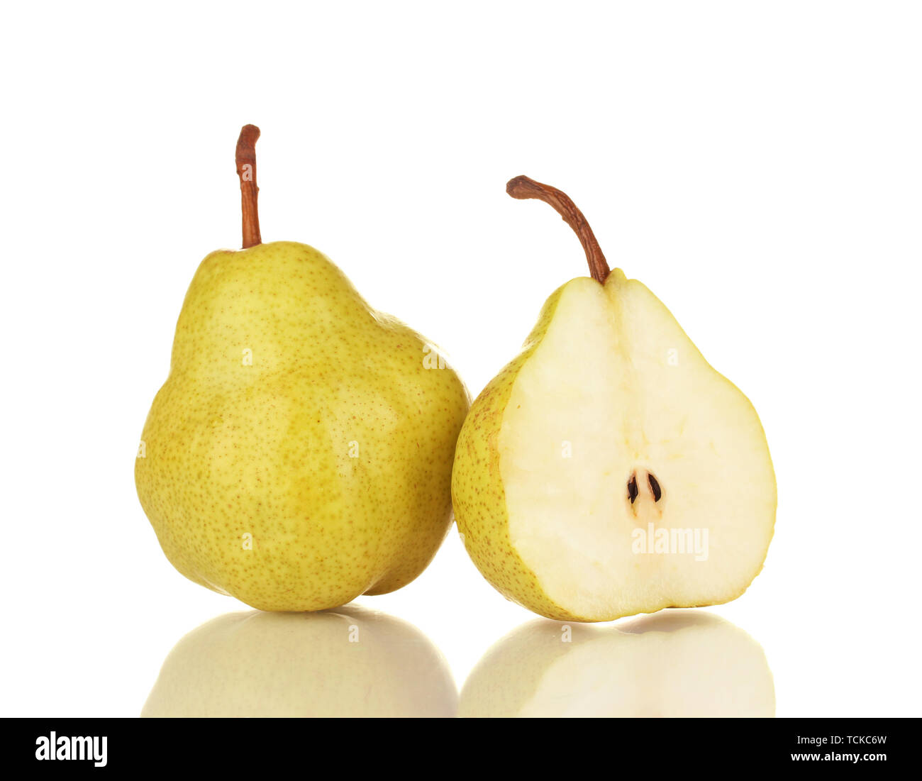 Ripe pears isolated on white Stock Photo - Alamy