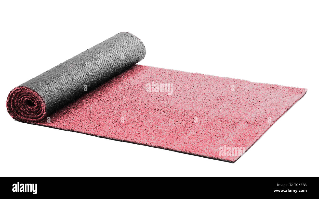 Artificial rolled red grass, isolated on white Stock Photo Alamy