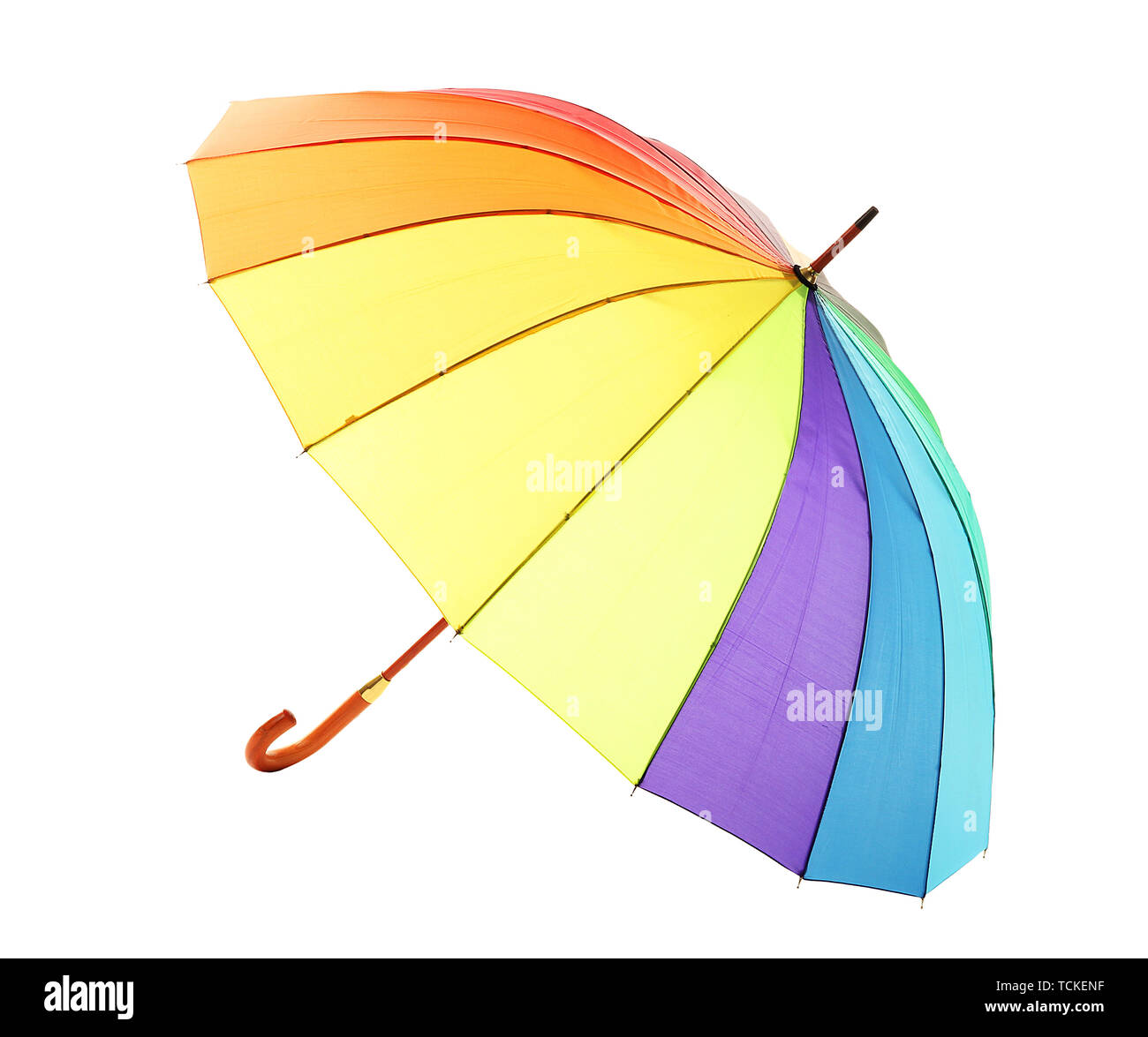 colorful umbrella, isolated on white Stock Photo - Alamy