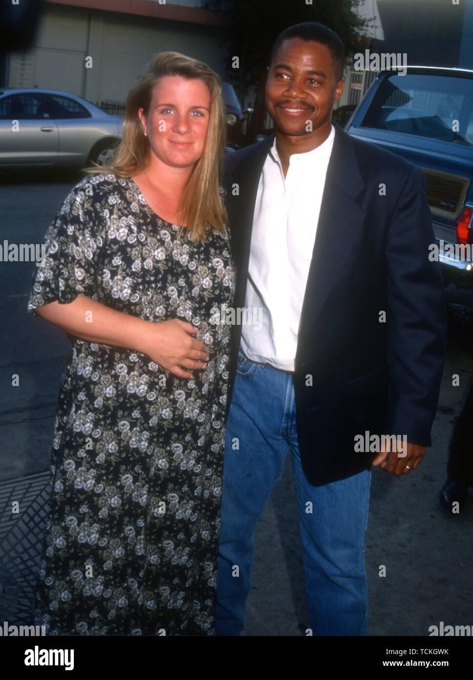 Hollywood, California, USA 21st June 1994 Actor Cuba Gooding Jr. and wife Sara Kapfer attend the Third Annual Celebrity Pool Tournament to Benefit AIDS Project Los Angeles (APLA) on June 21, 1994 at the Hollywood Athletic Club in Hollywood, California, USA. Photo by Barry King/Alamy Stock Photo Stock Photo