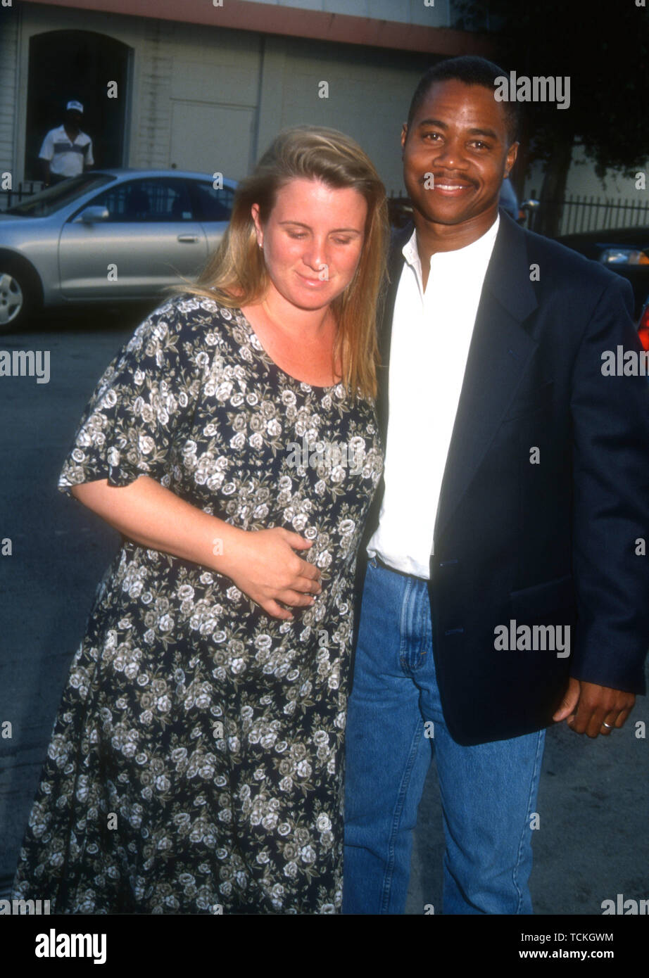 Hollywood, California, USA 21st June 1994 Actor Cuba Gooding Jr. and wife Sara Kapfer attend the Third Annual Celebrity Pool Tournament to Benefit AIDS Project Los Angeles (APLA) on June 21, 1994 at the Hollywood Athletic Club in Hollywood, California, USA. Photo by Barry King/Alamy Stock Photo Stock Photo