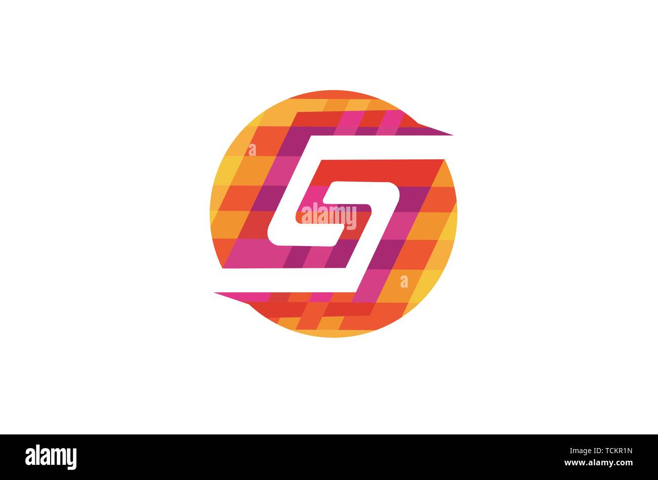 Creative Abstract S Letter Circle Logo Design Illustration Stock Vector