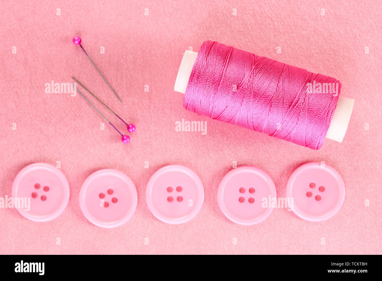 pink fabric buttons