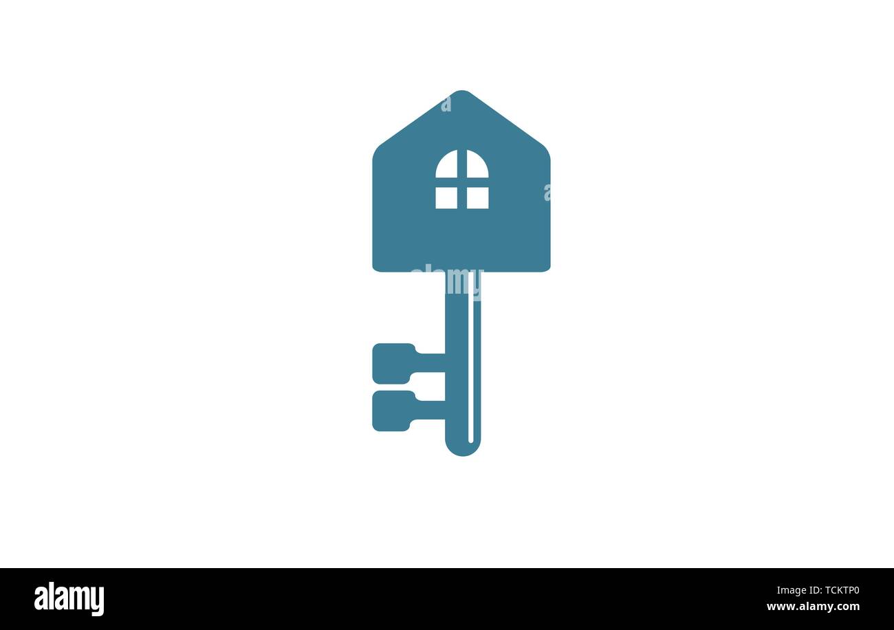 Creative  House Key Logo Symbol Vector Design Illustration Stock Vector