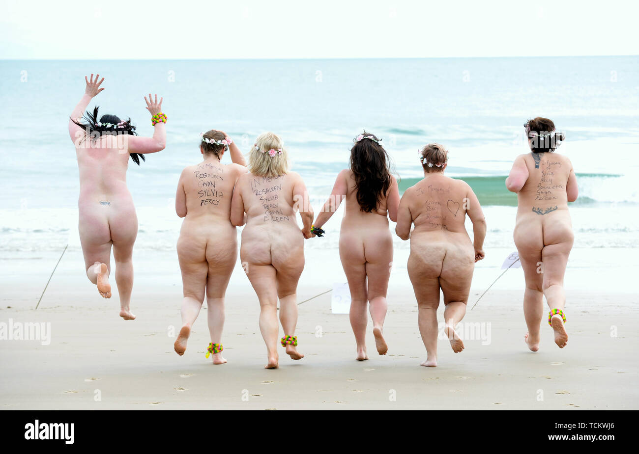 Black woman nude beach pics Note Nudity Women Taking Part In The 7th Annual Strip And Dip To Raise Funds For Ireland S National Children S Charity Aoibheann S Pink Tie On Magheramore Beach County Wicklow Ireland In Memory Of