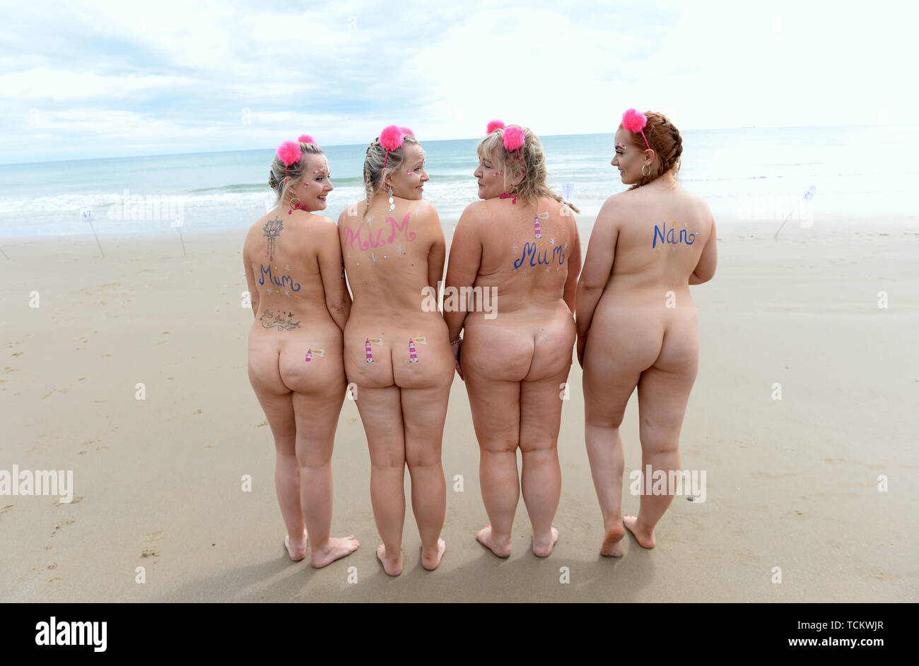 sisters nudist NOTE NUDITY Twins Helen and Tricia Farrelly, with their sister Samantha  Farrelly and her daughter Orla take part in the 7th annual Strip and Dip to  raise funds for Ireland's National Children's