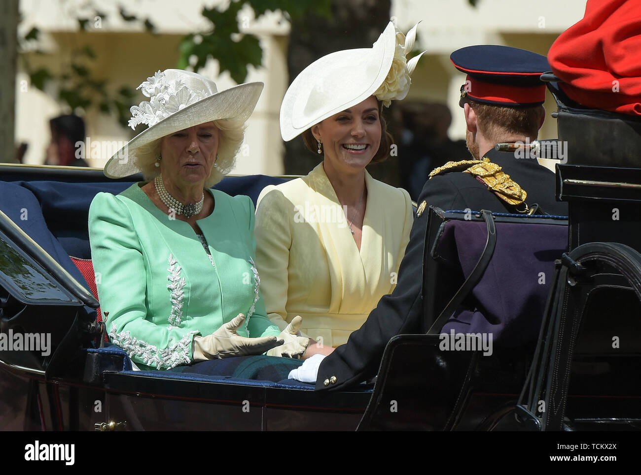 Camilla, Duchess of Cornwall and Prince Edward Duke of KentTrooping the ...