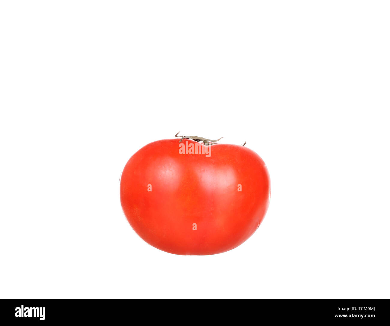 one fresh red tomato isolated on white Stock Photo - Alamy