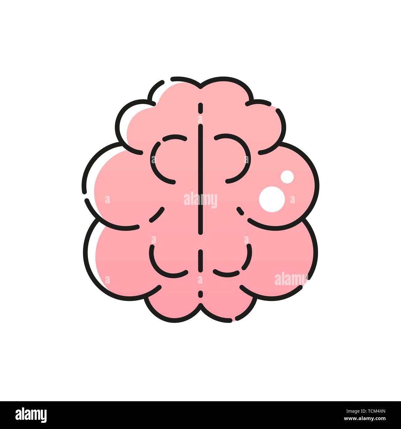 Left And Right Hemisphere Of Human Brain Logo Stock Vector Image & Art ...