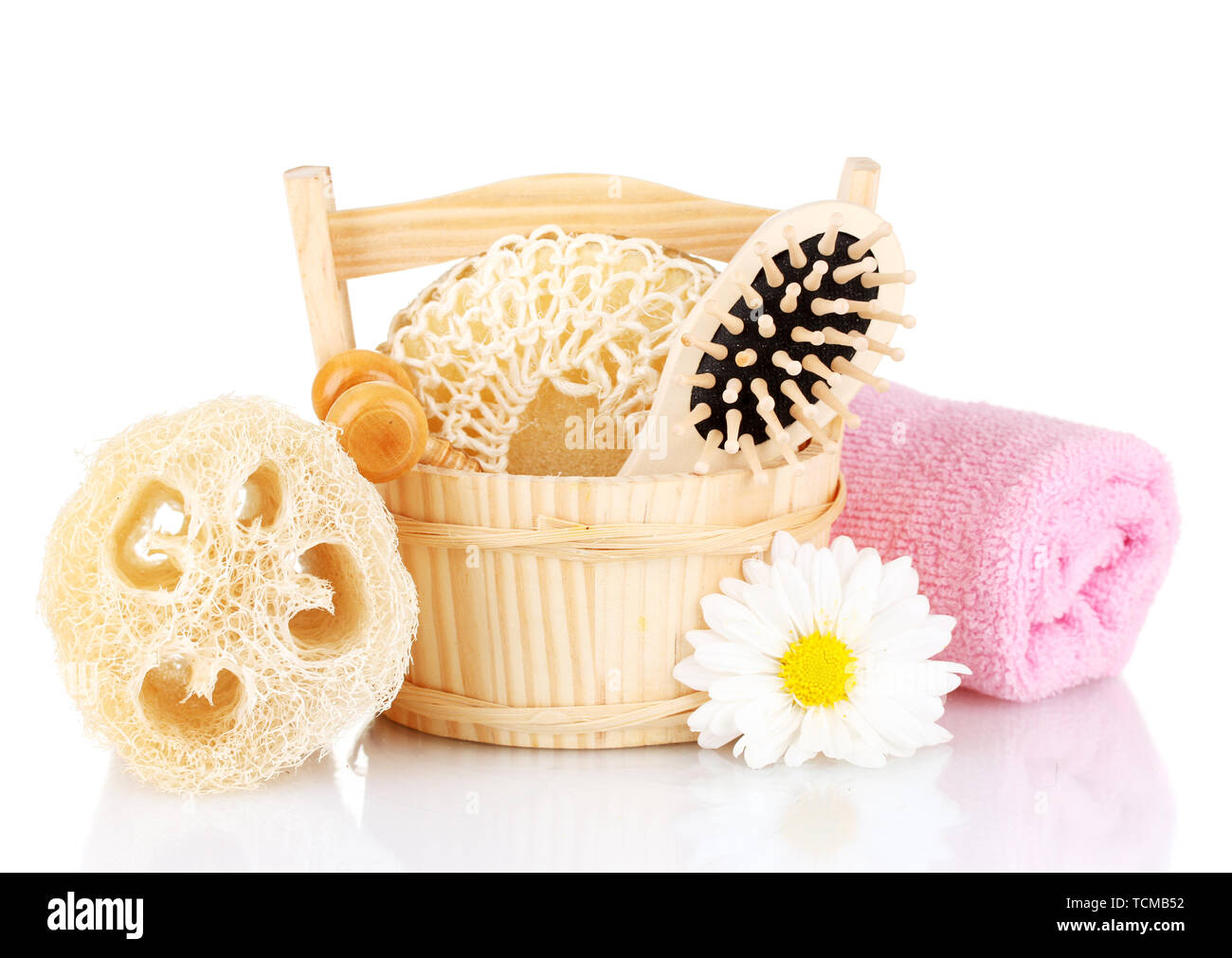 Loofah isolated on white Stock Photo