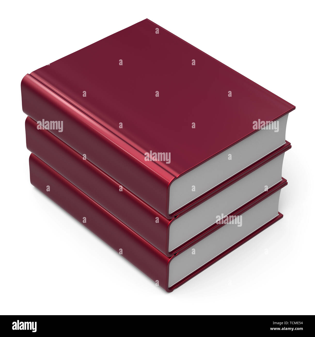 Book stack blank cover red 3 three. School learning information ...