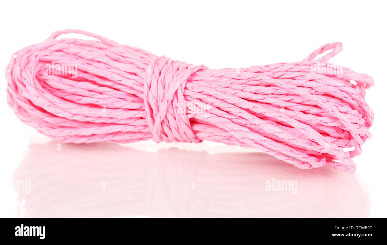 Colored rope isolated on white background Stock Photo - Alamy