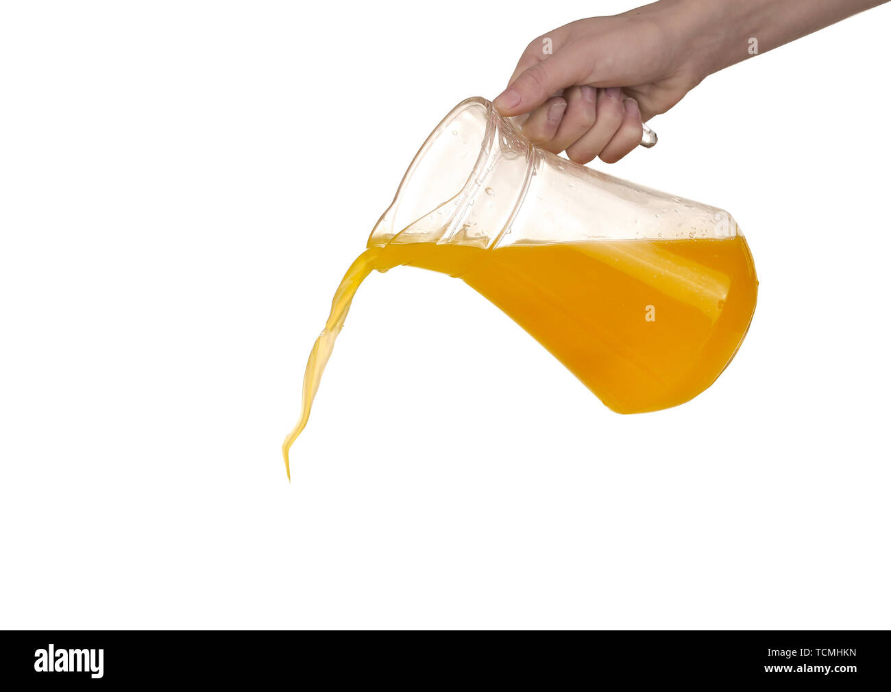 pitcher and a glass of orange juice Stock Photo - Alamy