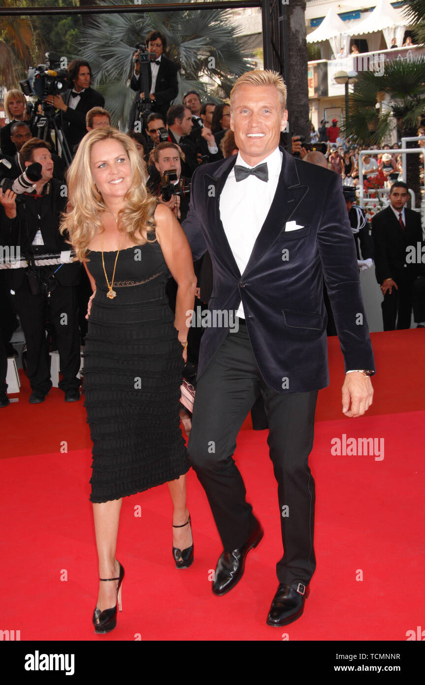 CANNES, FRANCE. May 24, 2007: Dolph Lundgren & Anette Qviberg at world premiere for 'Ocean's Thirteen' at the 60th Annual International Film Festival de Cannes. © 2007 Paul Smith / Featureflash Stock Photo