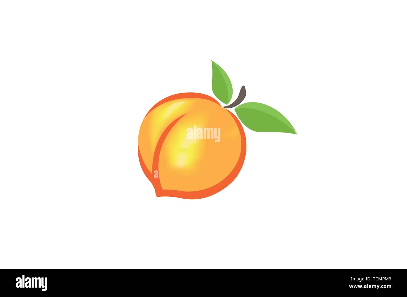 Peach Orange Logo Symbol Vector Design Illustration Stock Vector