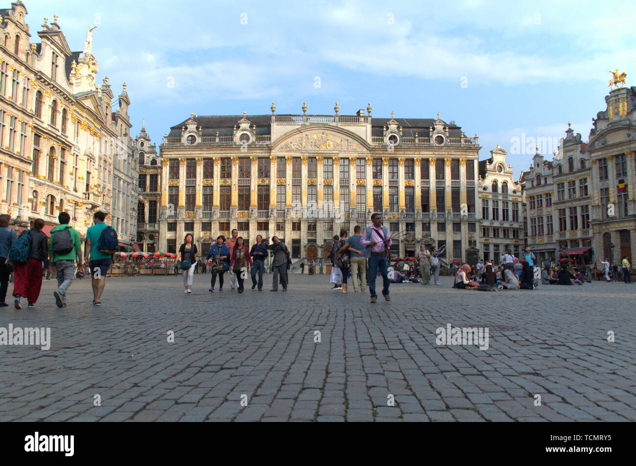 Facade of the House of the Dukes of Brabant, in the Grand Place of Brussels, Belgium. Stock Photo