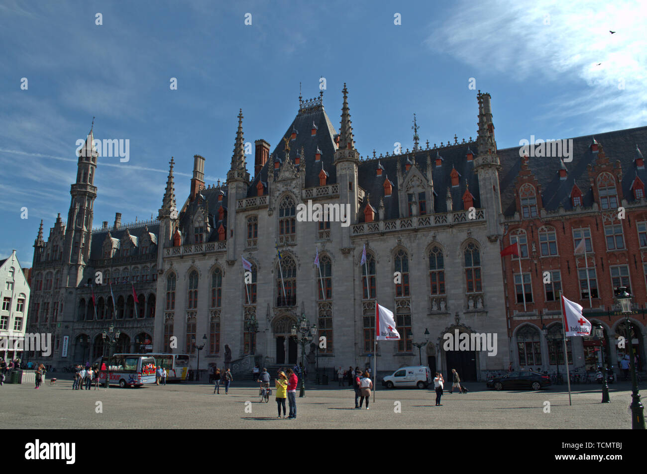 Exterior view of the Proviciaal Hof in Bruges, Belgium Stock Photo