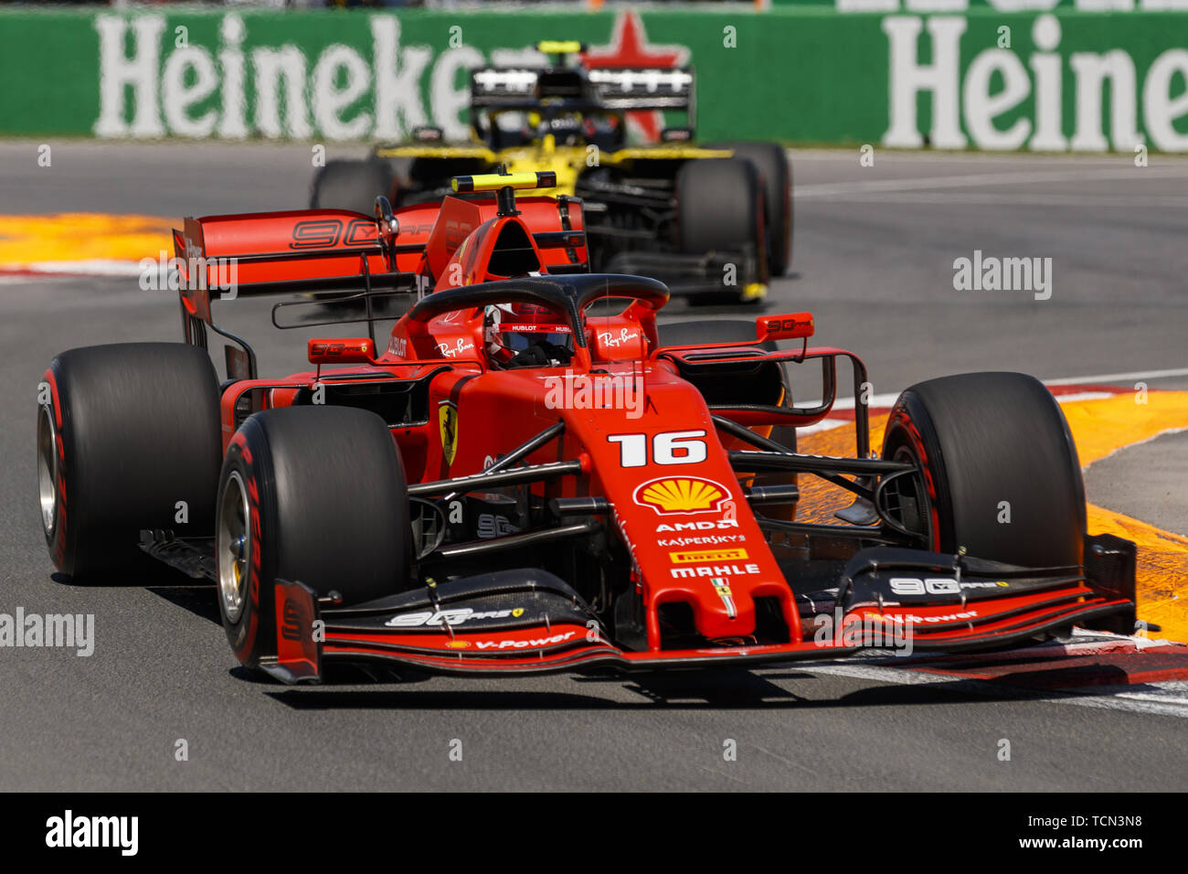 Quebec, Canada. 8th June, 2019. CHARLES LECLERC of Monaco driving the (16) Scuderia Ferrari SF90 on track during final practice for the F1 Grand Prix of Canada at Circuit Gilles Villeneuve on June 08, 2019 in Montreal, Canada. Credit: Andrew Chin/ZUMA Wire/Alamy Live News Stock Photo