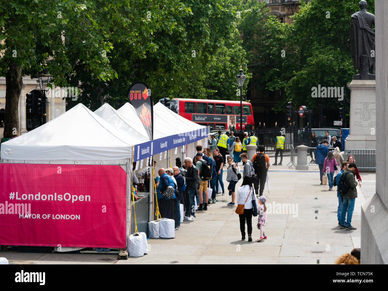 London, United Kingdom, June 9th 2019 Christians gather in Trafalgar Square to celebrate the feast of Pentecost, an important date in the Christian calendar. Contributors include leaders from a host of different denominations. Credit: Bridget Catterall Alamy Live News Stock Photo